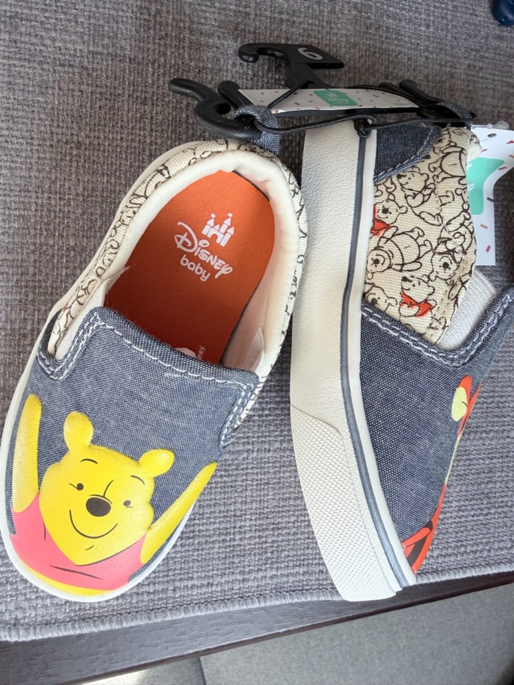 ⭐️ Disney Winnie the Pooh Denim Slip-On Kids Sneakers